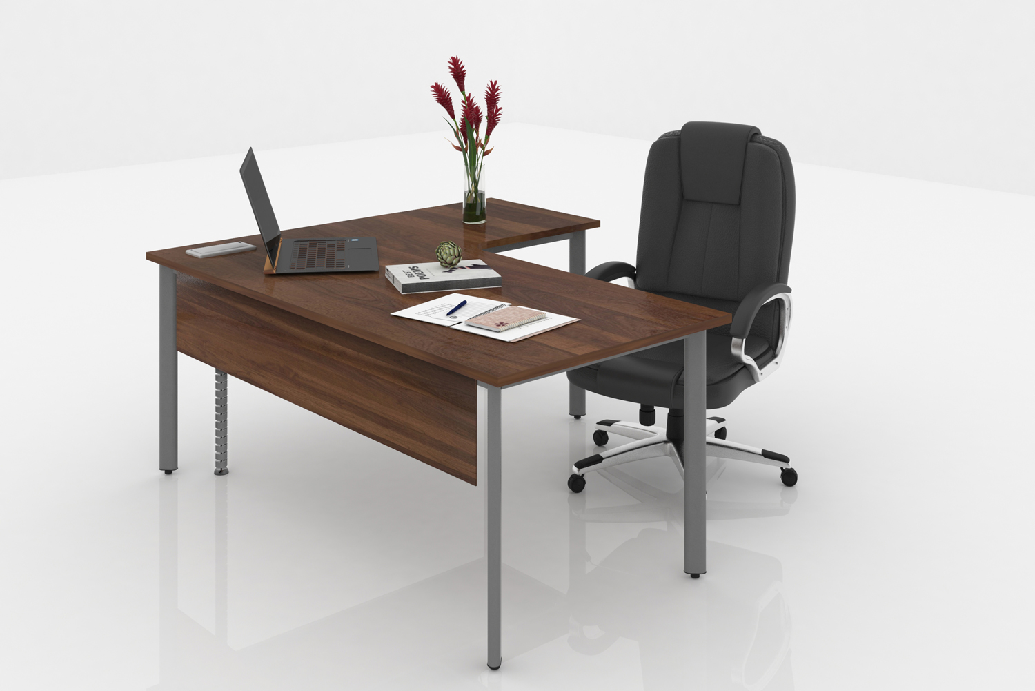 Chân Oval 5 chân chạm đất - bàn chũ L (1600x1600,1400x1400,1600x1200)