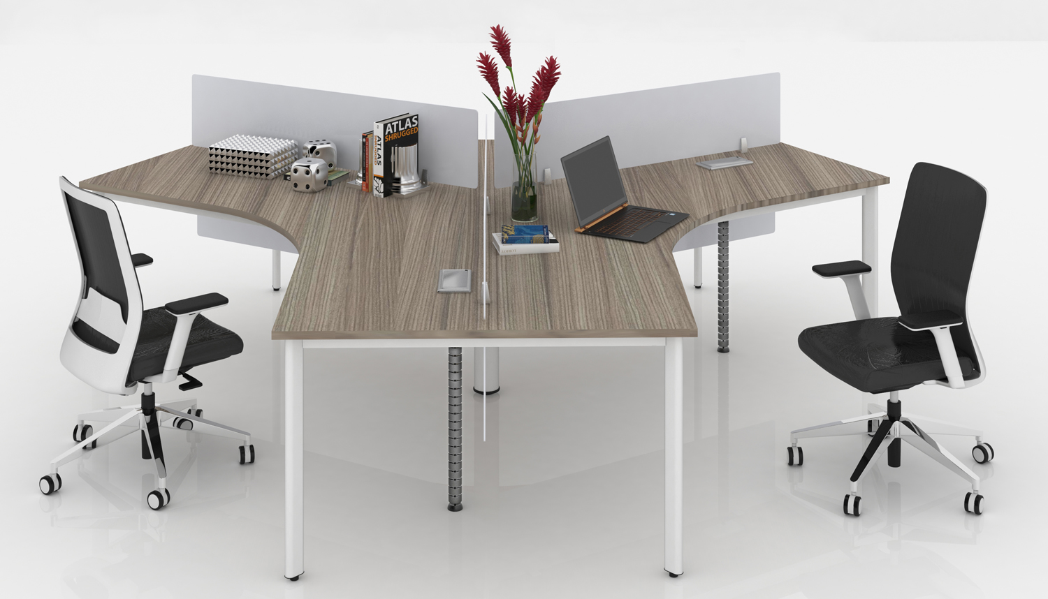 Chân Oval 3 chổ ngồi - bàn 120 độ